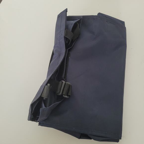 Vincenzo Valentino Shopping Bucket Bag On Wheels Nylon Foldable Navy Blue XL - Picture 10 of 10